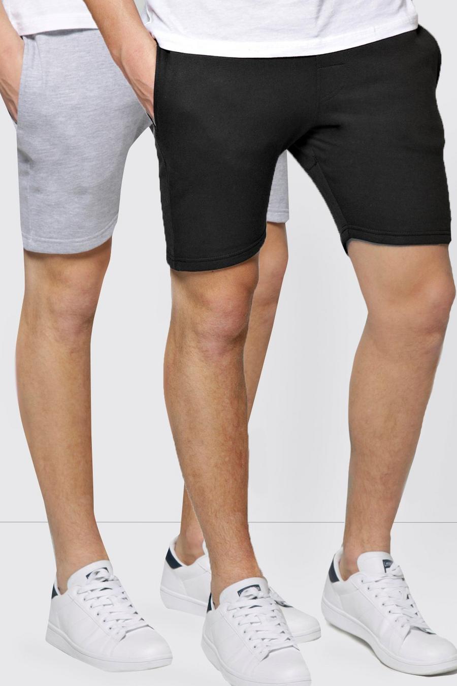 2 Pack Jersey Shorts in Skinny Fit, Multi image number 1