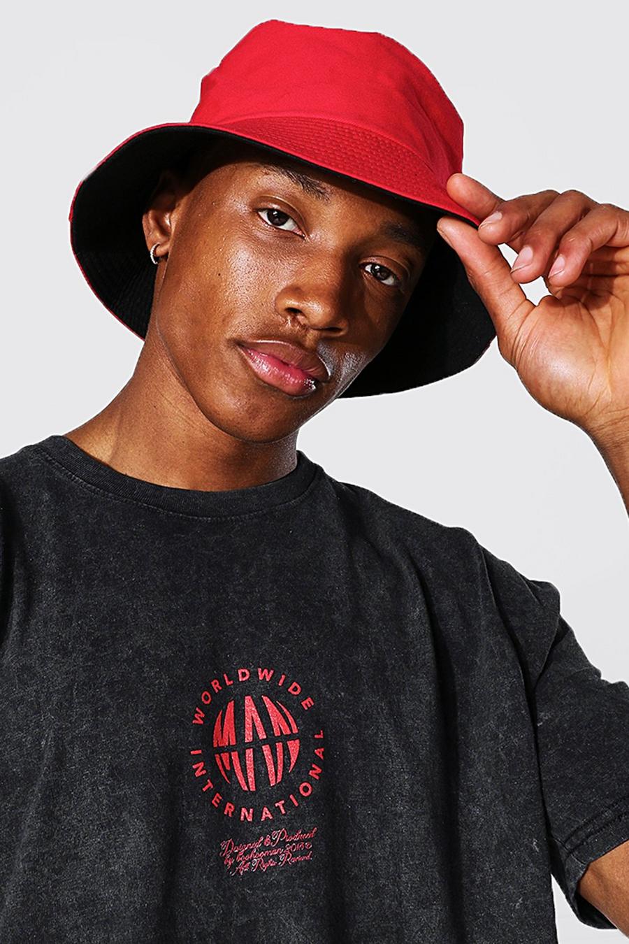 Red Reversible Bucket Hat image number 1
