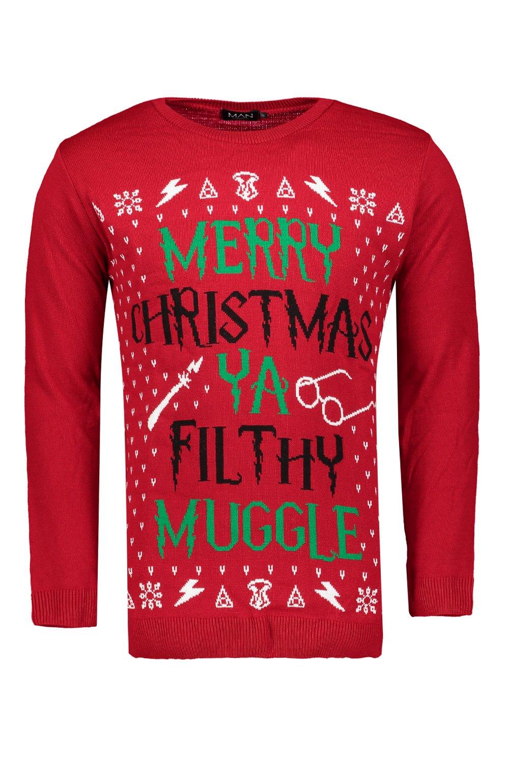 merry christmas you filthy muggle sweater