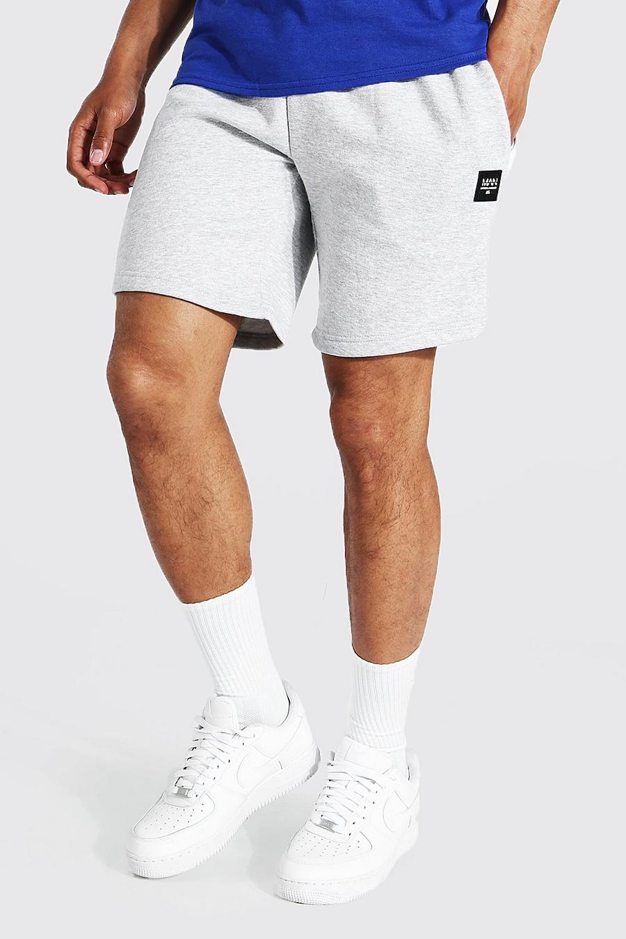 Regular Fit Man Jersey-Shorts mit Detail, Grey marl image number 1