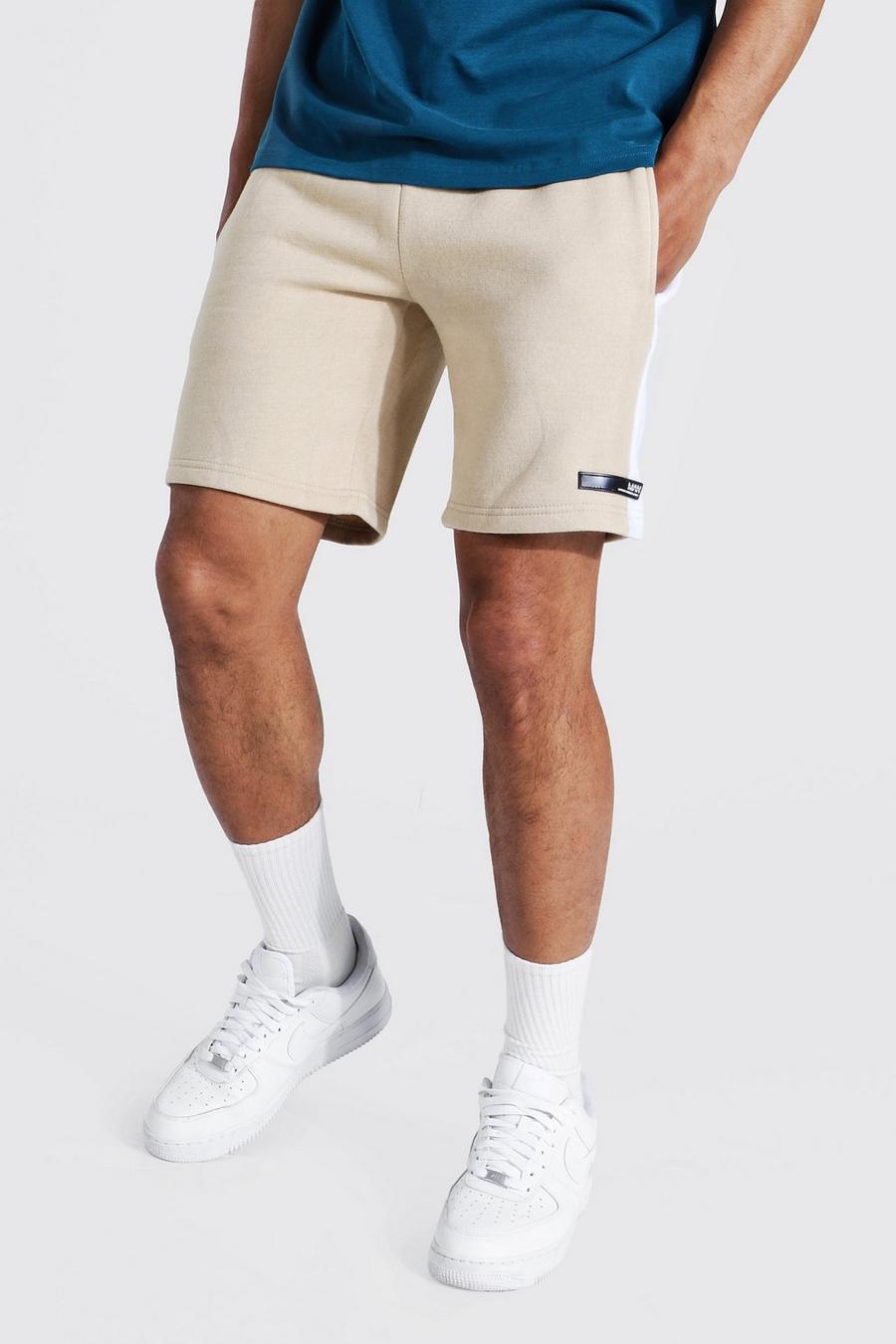 Stone Regular Man Tab Side Panel Jersey Shorts image number 1
