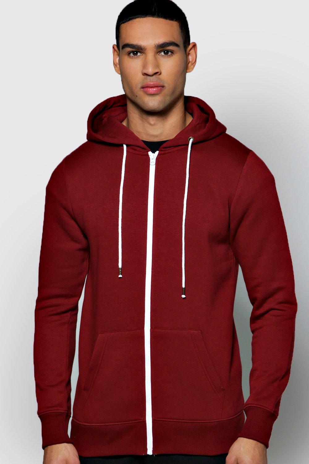 Men's Slim Fit Zip Through Hoodie 