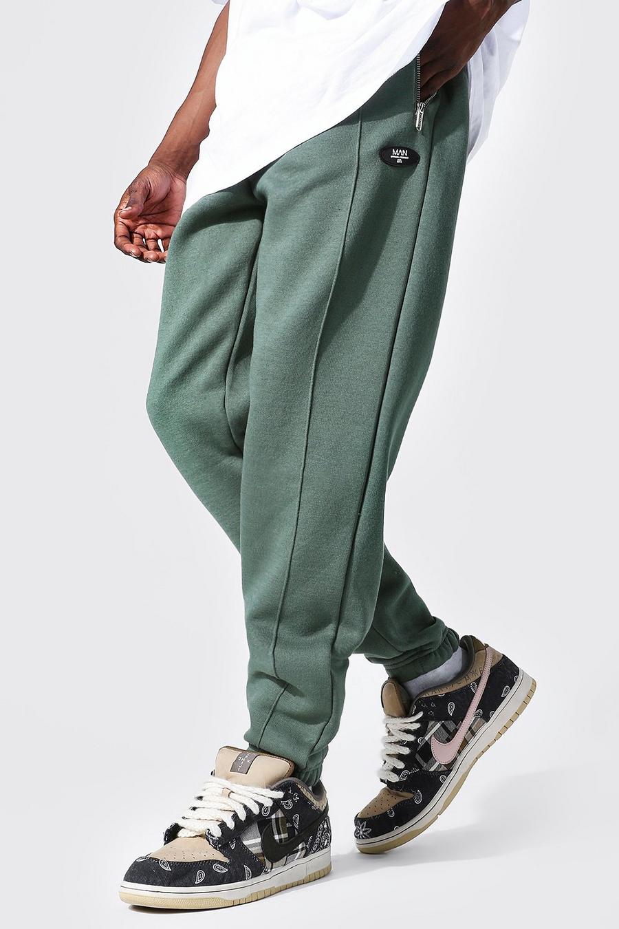 Pantalones de chándal MAN Regular Original con alforzas, Bottle green image number 1