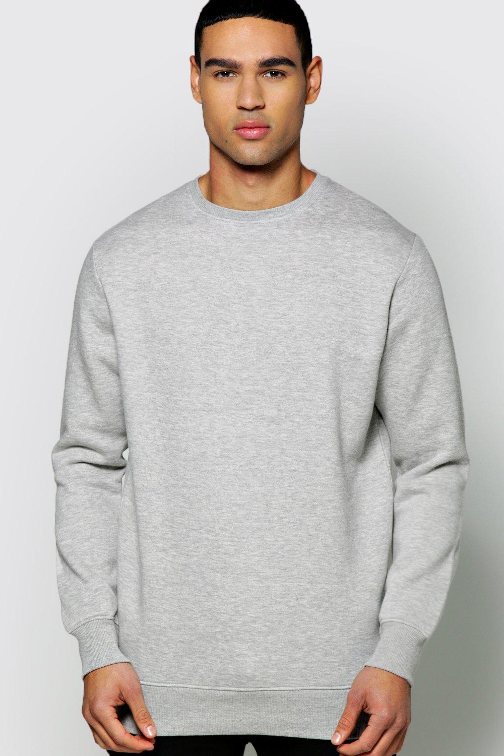 Men's Lightweight Basic Crew Neck Sweatshirt | Boohoo UK