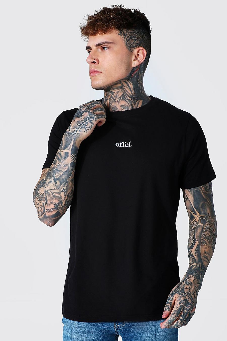 Black Offcl Long Line T-Shirt image number 1