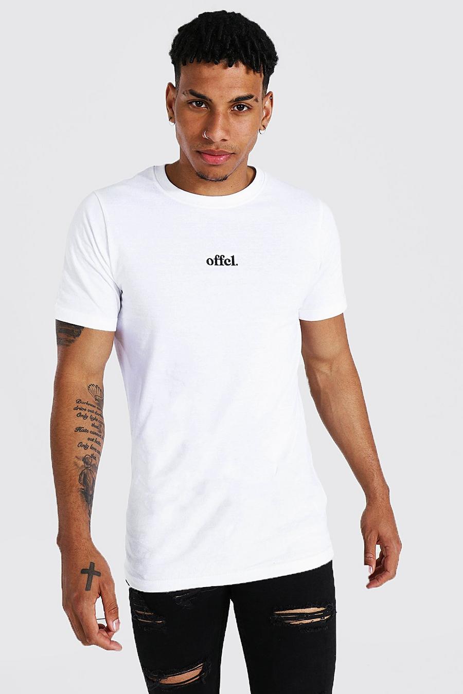 White Offcl Long Line T-Shirt image number 1