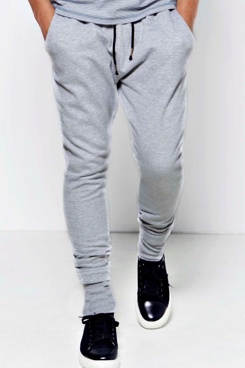 grey drop crotch joggers