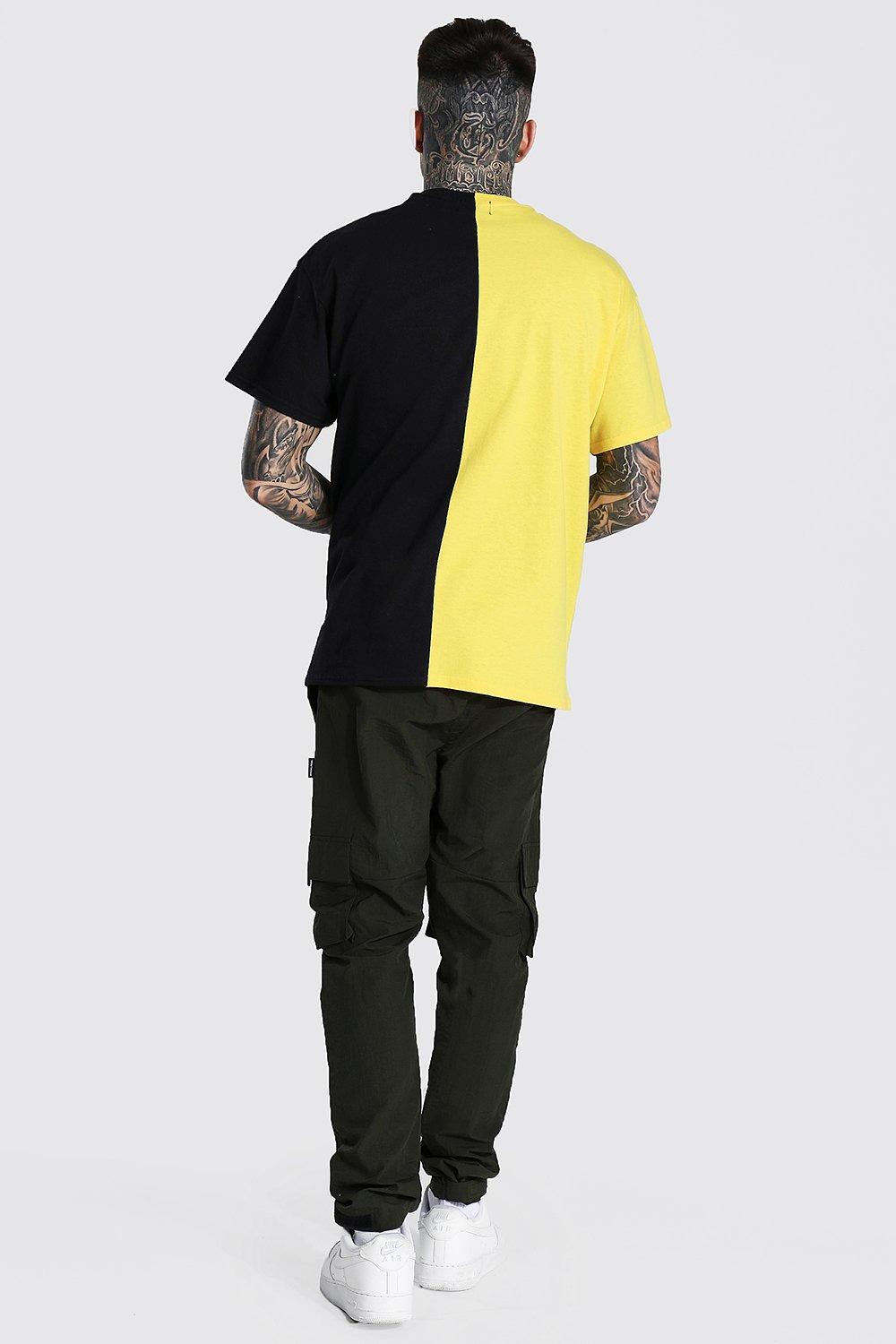 Men's Oversized Cali Boston Spliced T-shirt