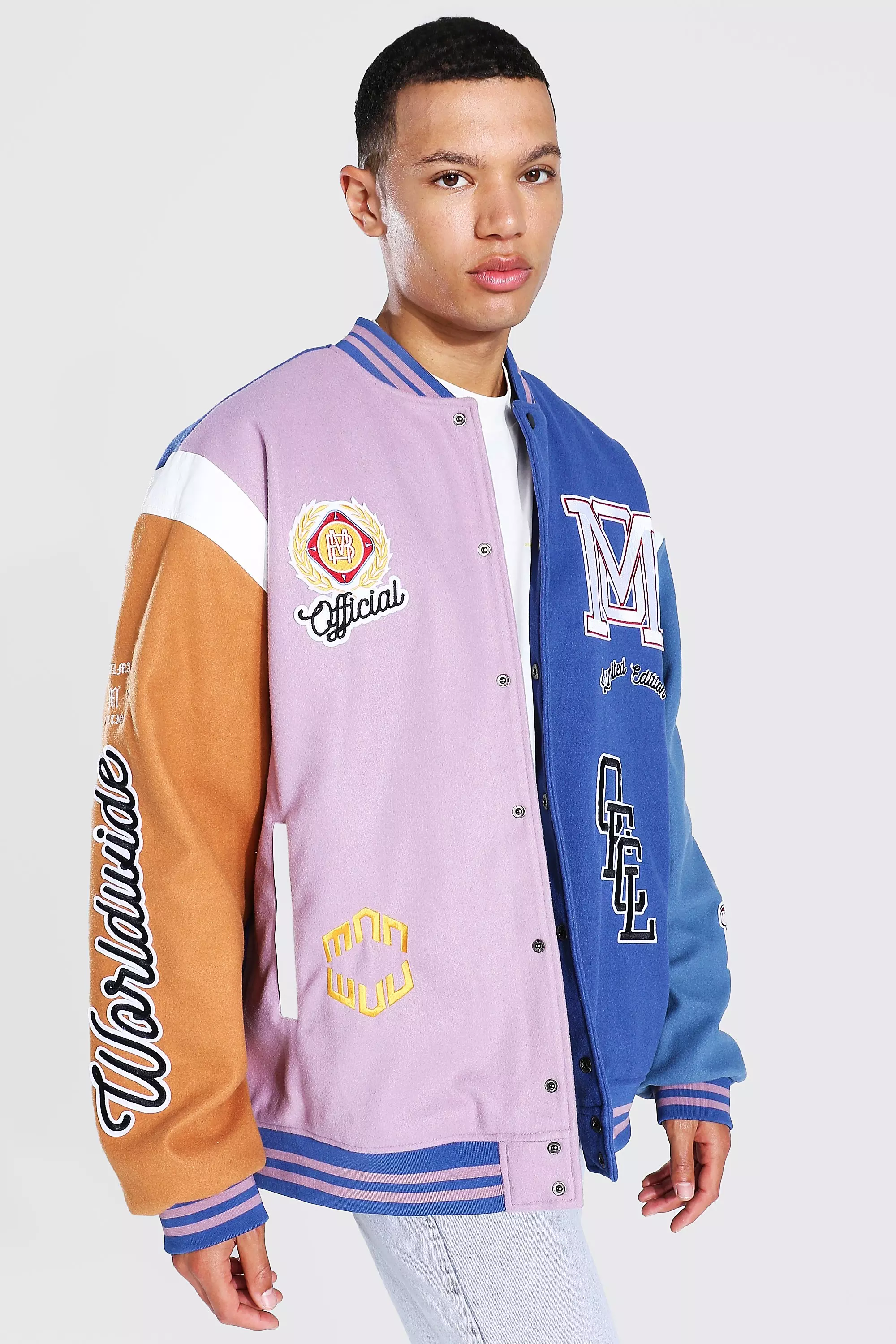 Color block 2025 varsity jacket