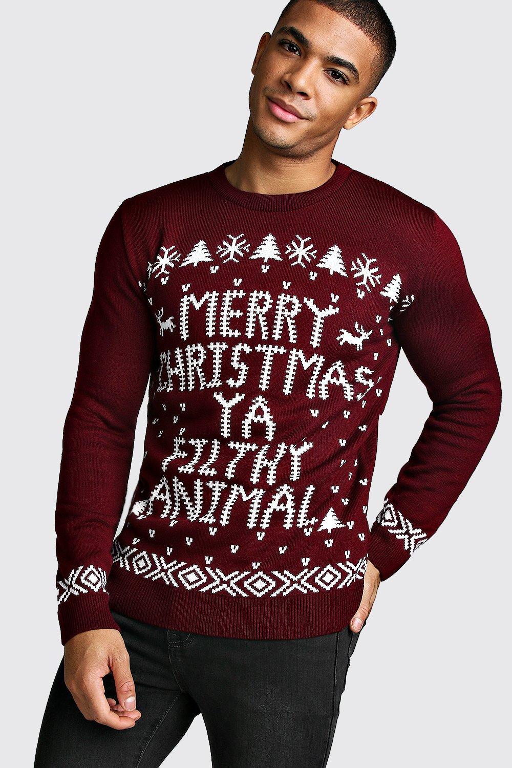 merry christmas you filthy animal sweatshirt