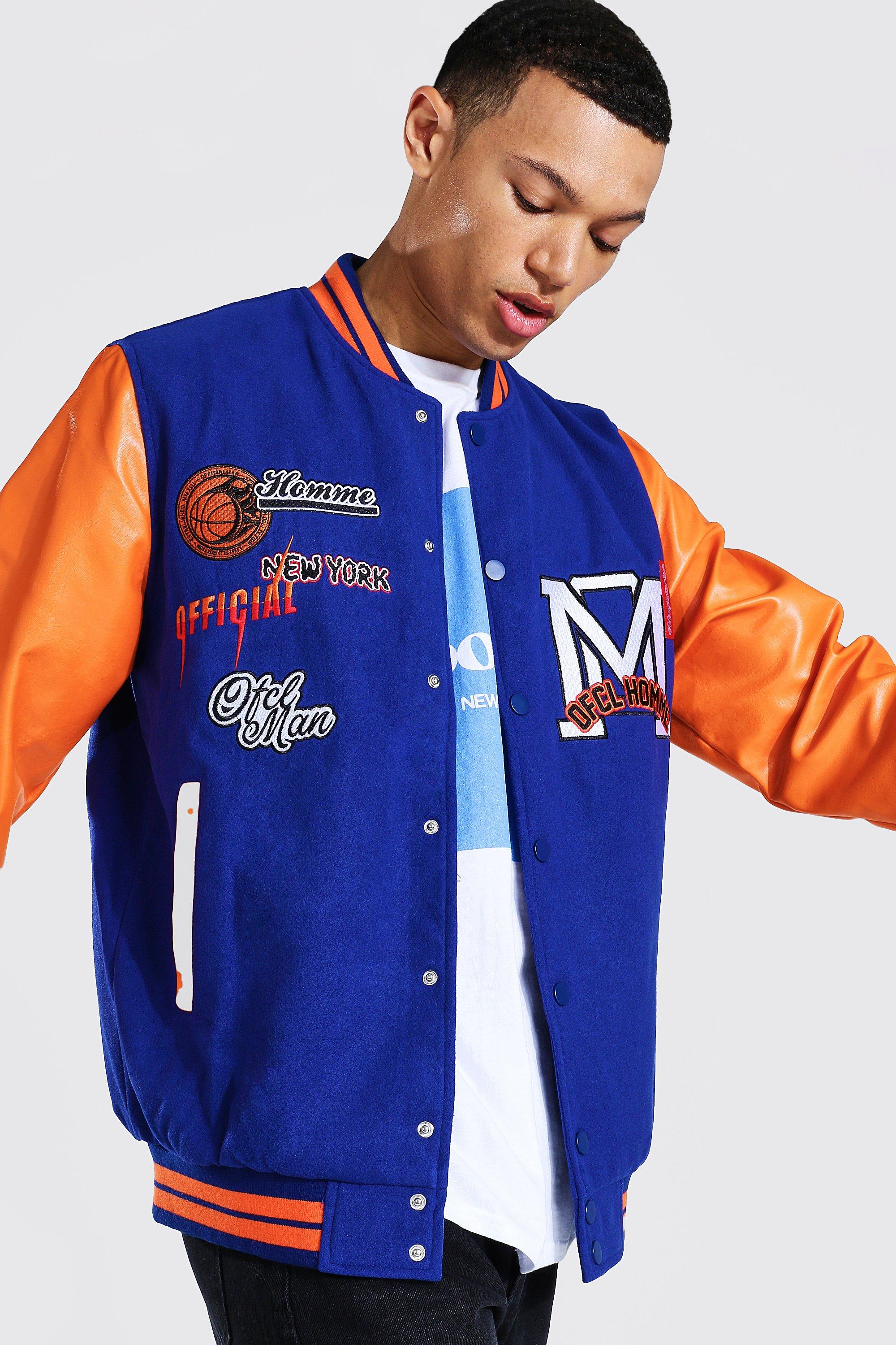 boohoo Men's Varsity Bomber Jacket