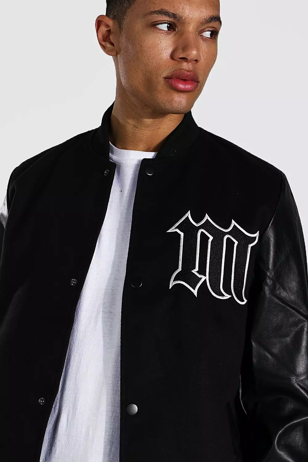 New Era MLB Detroit Tigers Cooperstown varsity jacket in black