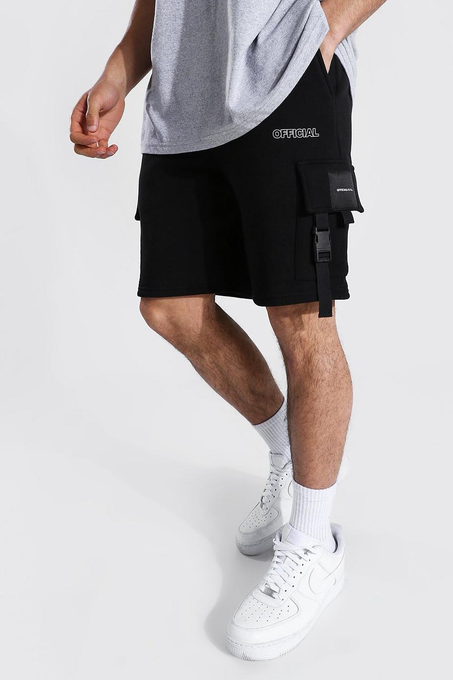 Black Official Utility Skinny Cargo Shorts image number 1