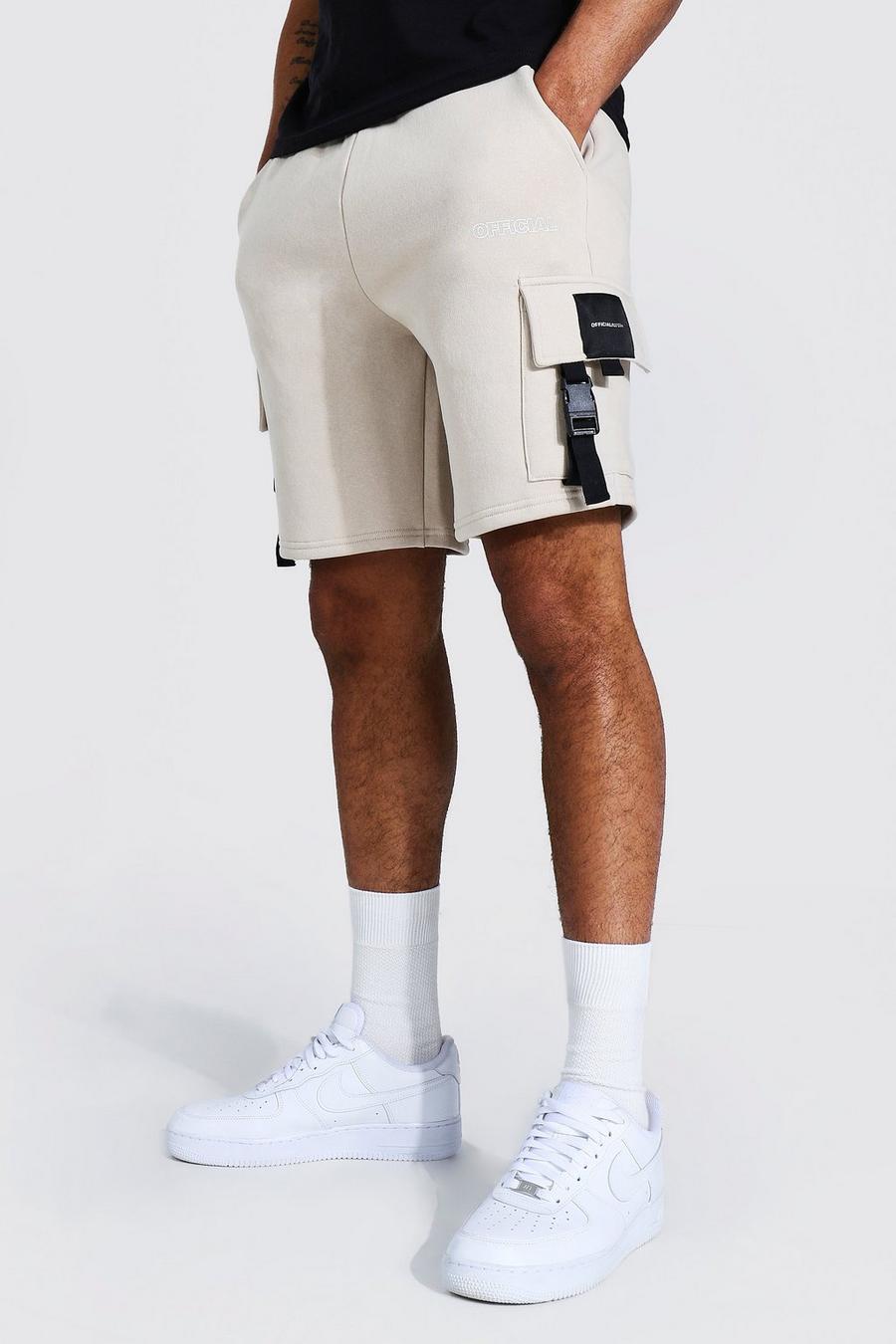 Stone Official Skinny Fit Utility Cargo Shorts image number 1