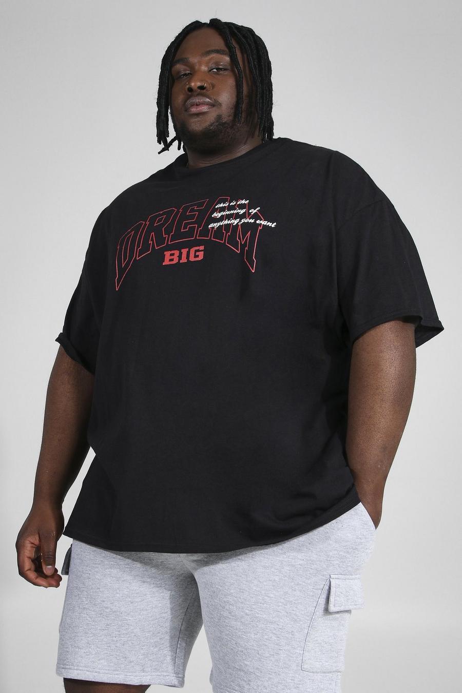 T-shirt Plus Size con scritta Positive, Nero image number 1