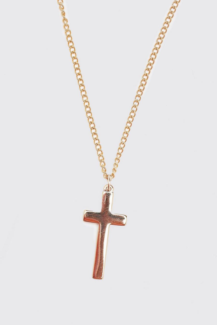 Gold Cross Pendant Necklace image number 1