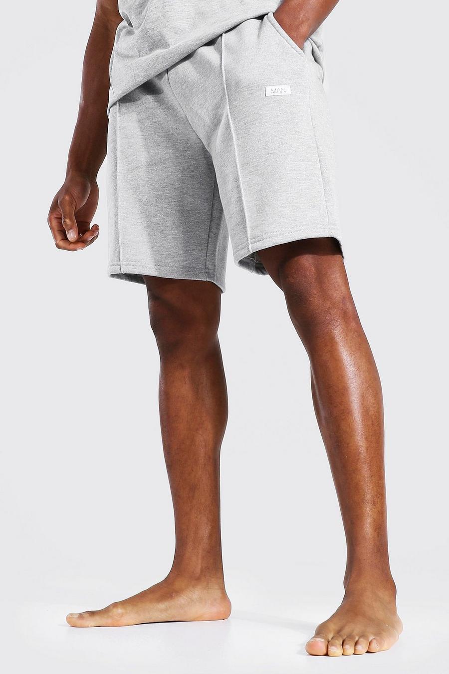 Grey Man Jersey Shorts Met Geweven Label image number 1