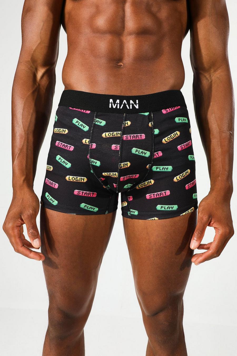 Multi Man Dash Gaming Trunks With Gift Box image number 1