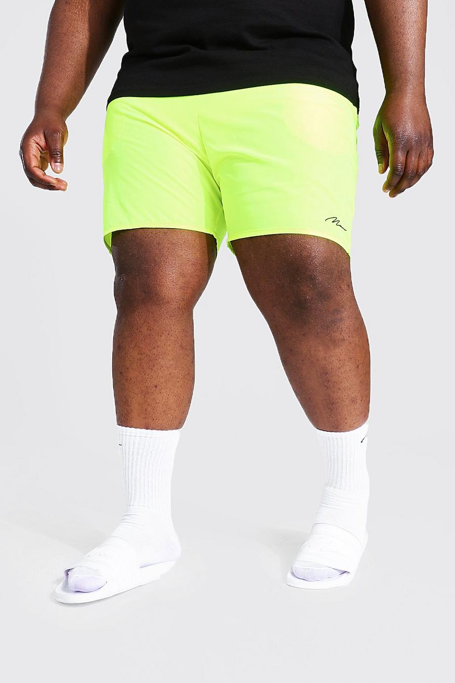Lime Plus Size Man Zwembroek image number 1
