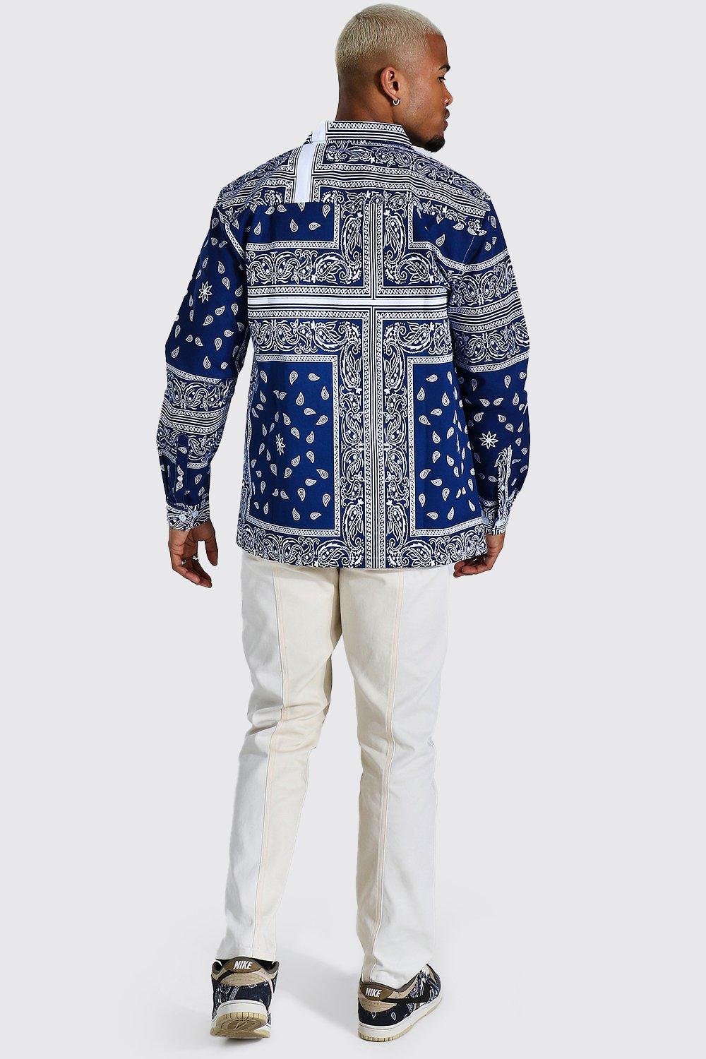 Bandana Print Clothing Men, Men's Casual Jacket