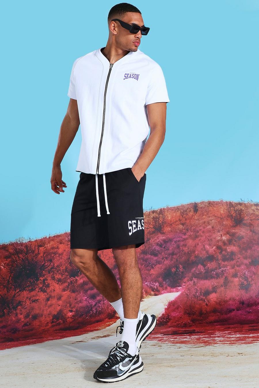 Black Tall - Tvåsidig skjorta och shorts i mesh image number 1
