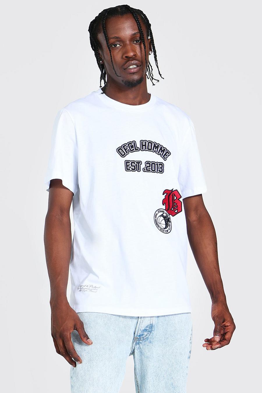 White Ofcl Homme Varsity T-shirt image number 1