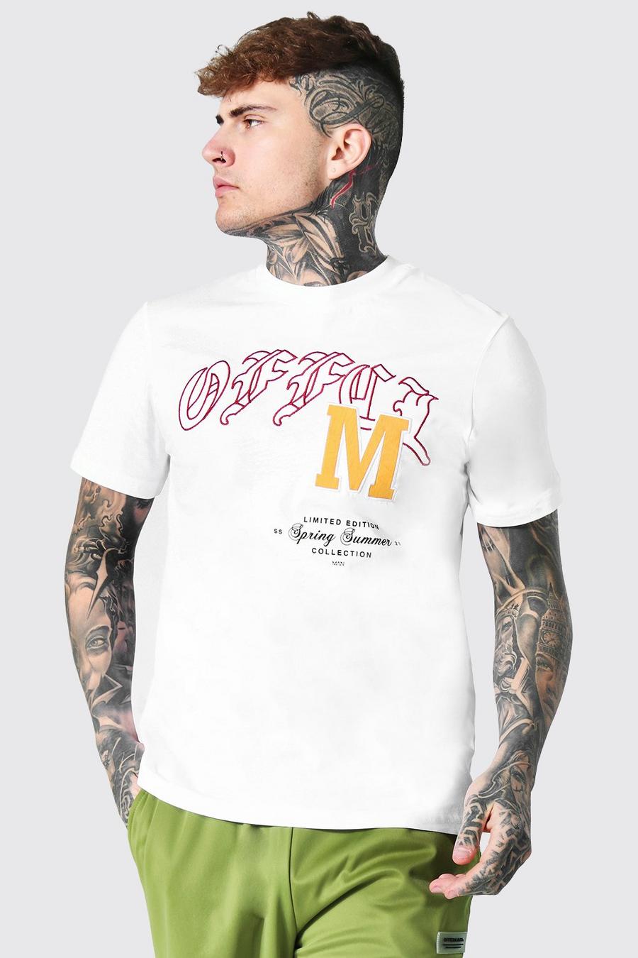 White Oversized Offcl Varsity T-shirt image number 1