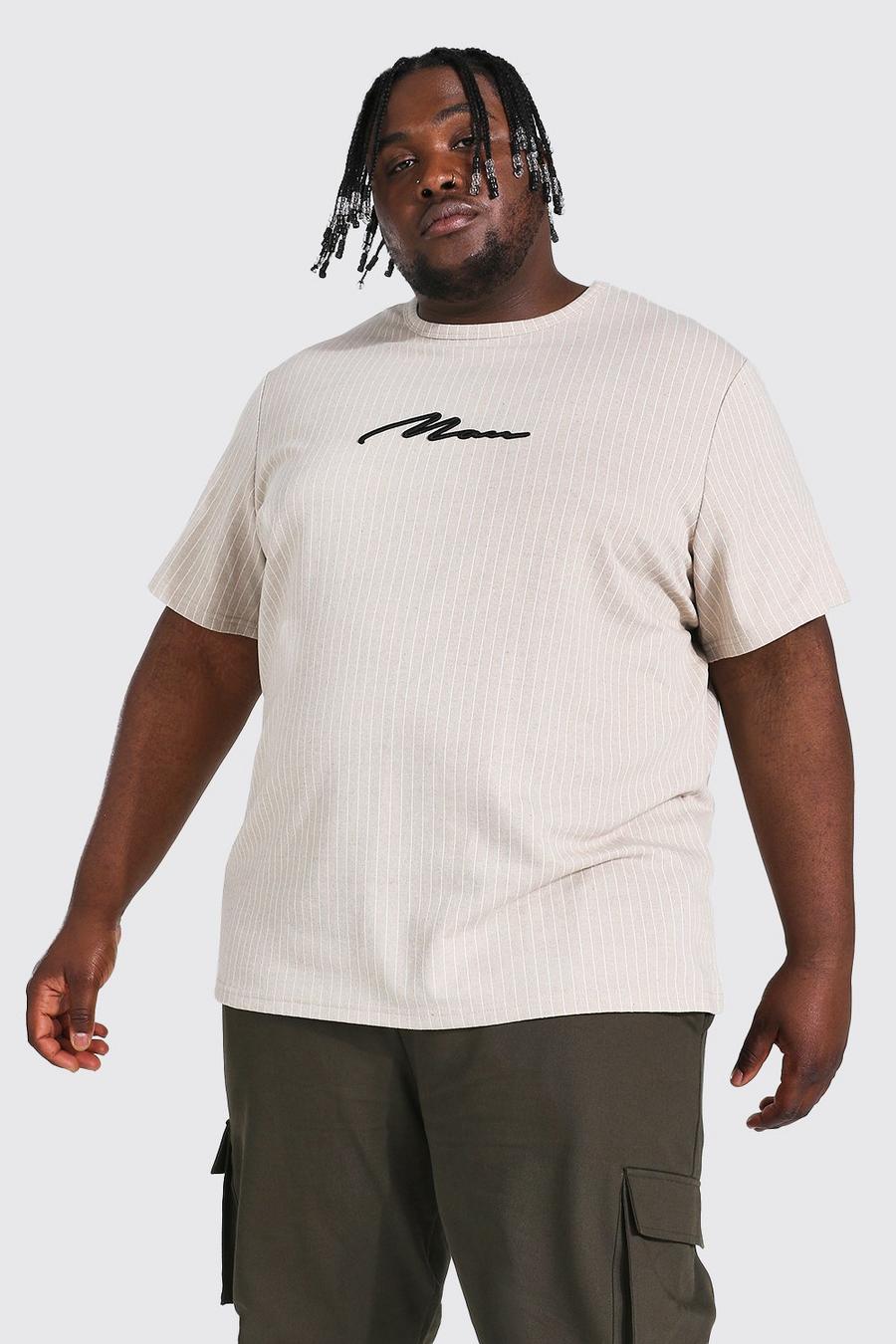 Grande taille - T-shirt rayé - MAN, Sand beige image number 1