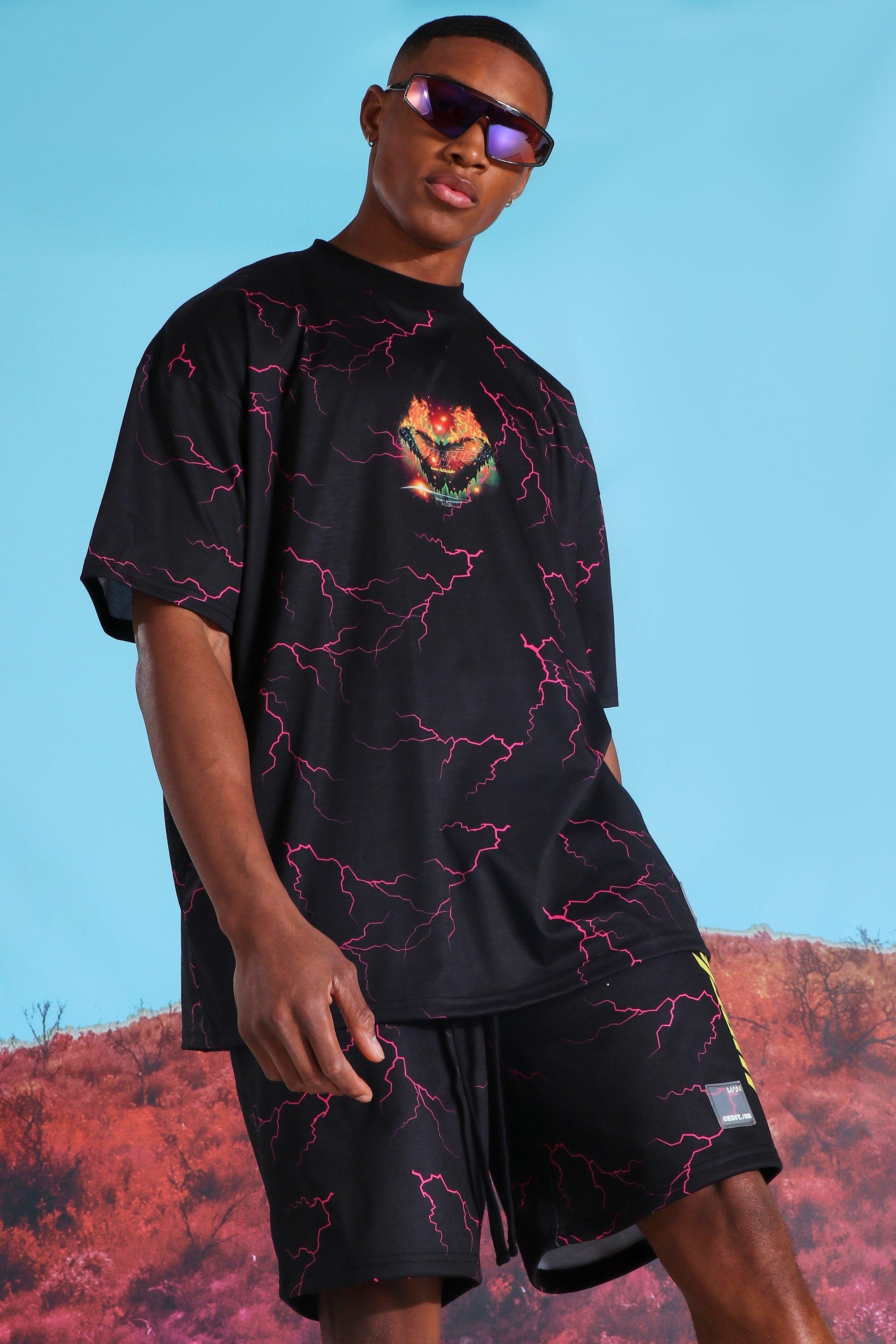 【boohoo】 限定版 グラフィックTシャツ＆ショーツセット boohoo】 限定版 グラフィックTシャツ＆ショーツセット (boohoo