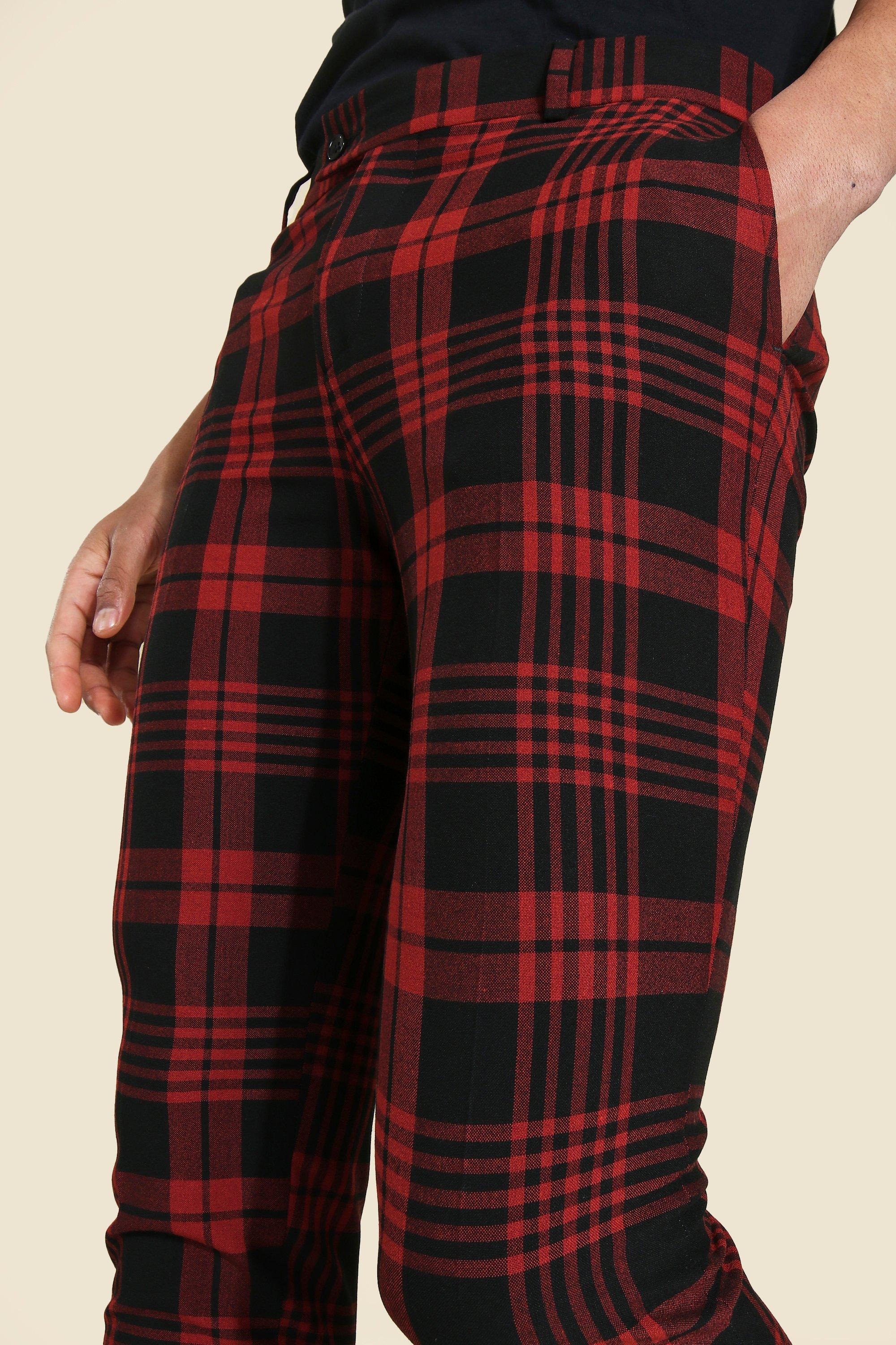 Super Skinny Check Tailored Trouser | boohoo