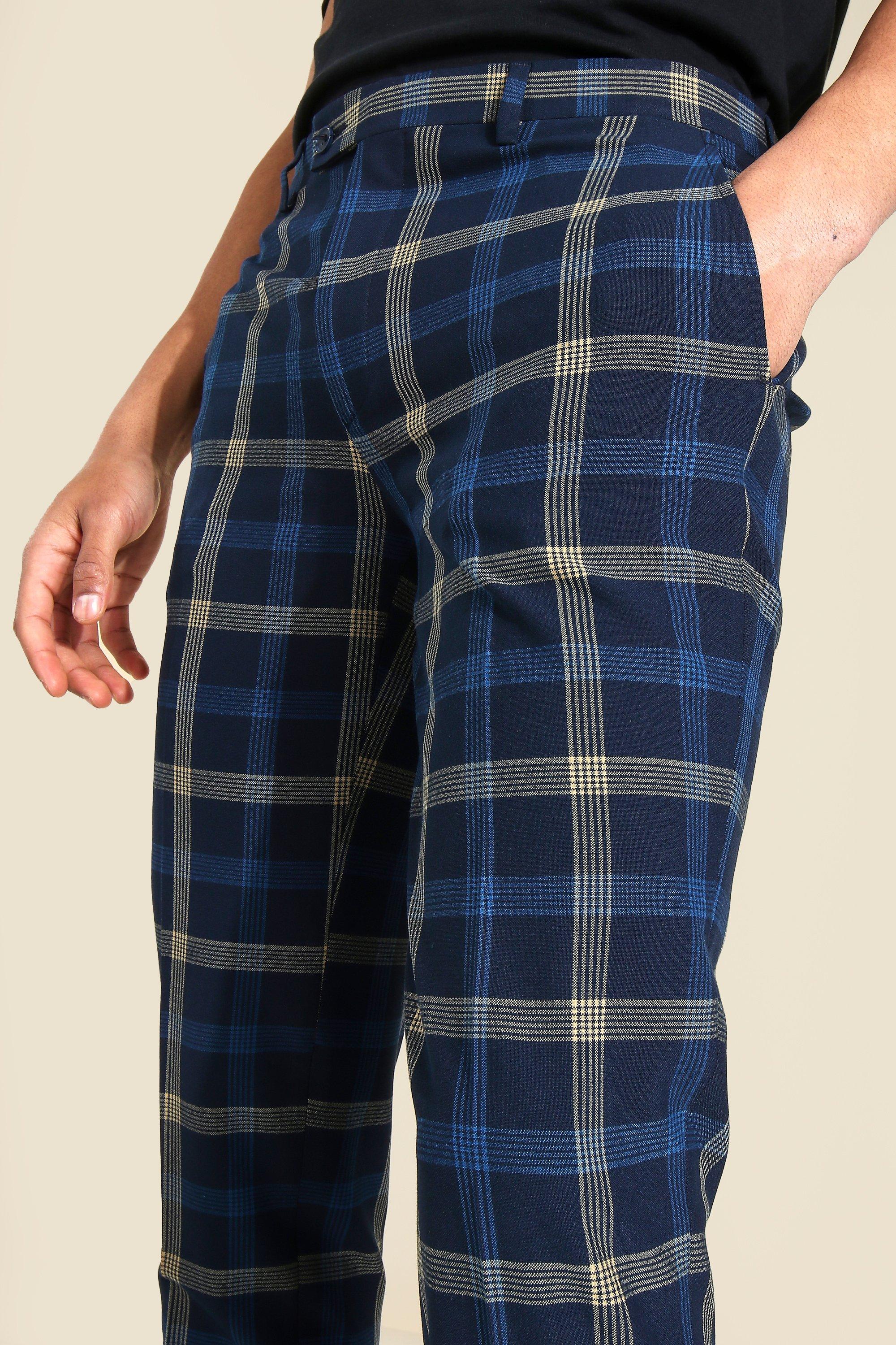 Plaid on sale pants boohoo