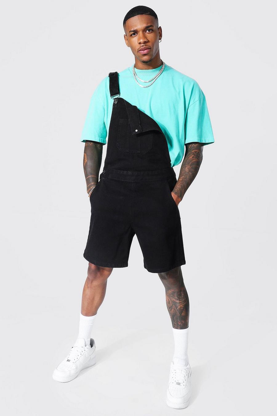 True black Loose Fit Short Overall image number 1