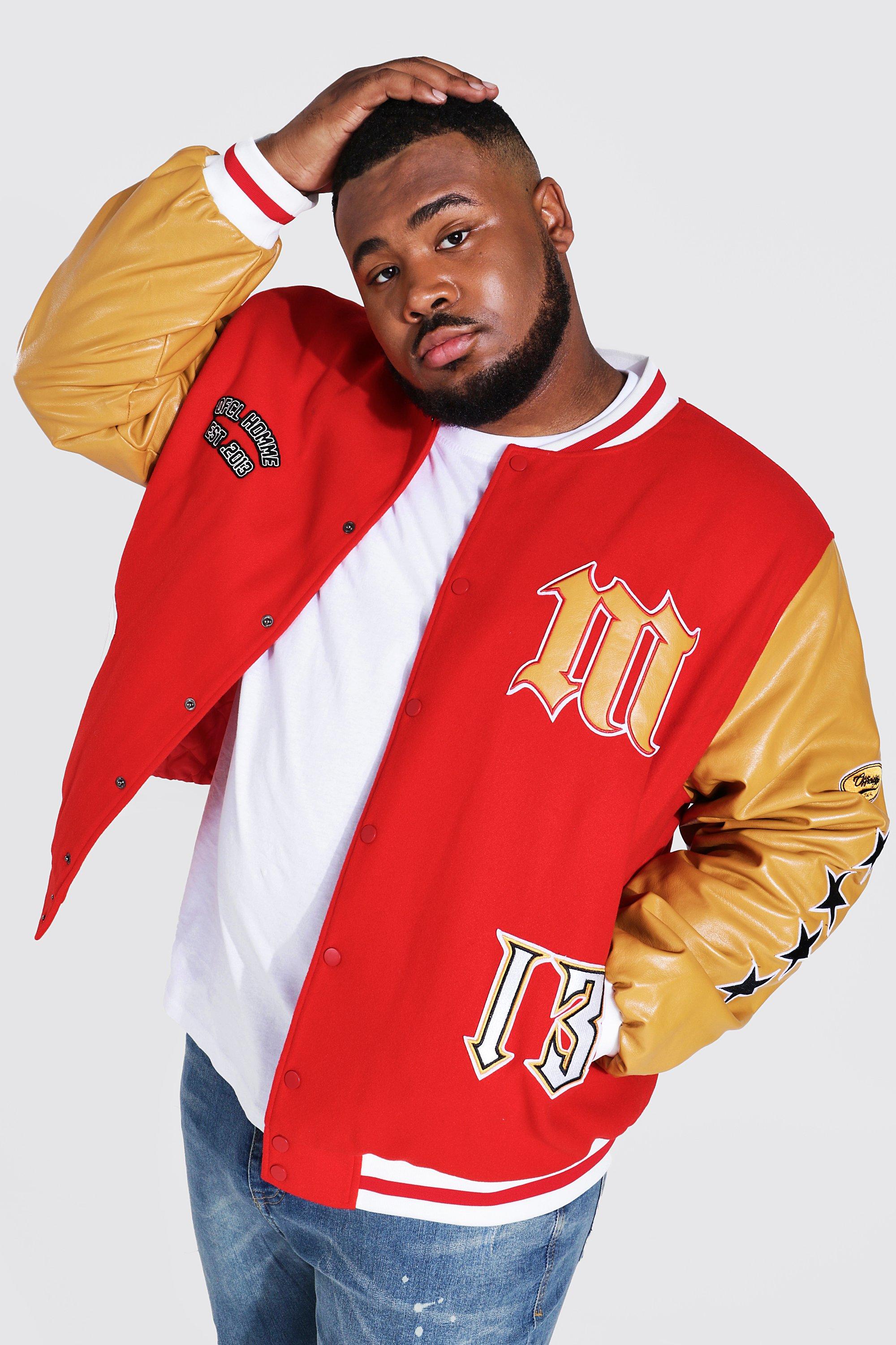 boohoo red bomber jacket