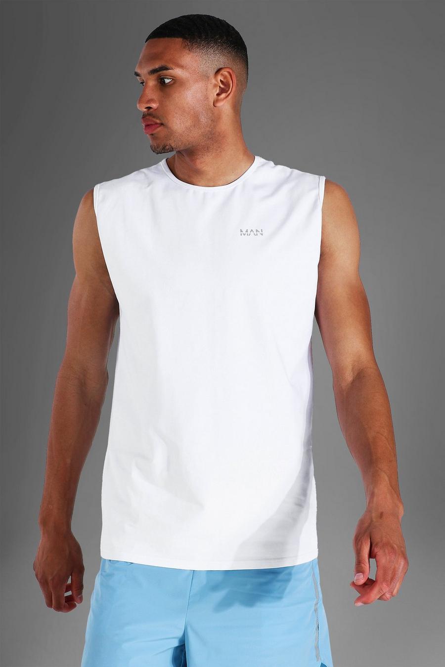 White Tall Luxe Man Active Tank Top image number 1