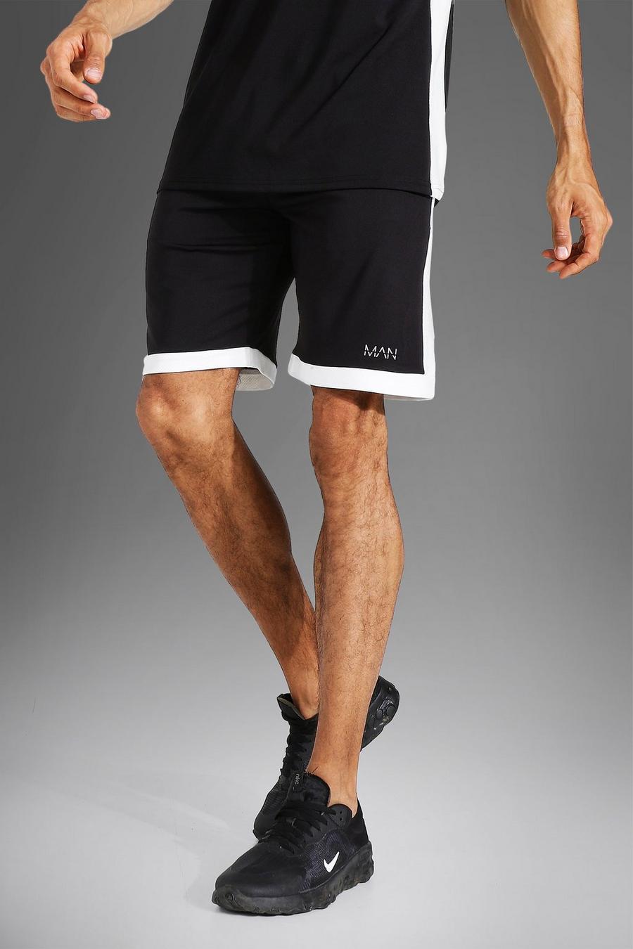 Black Tall Baggy Man Active Training Shorts image number 1