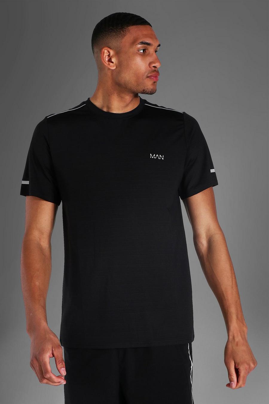 Black Tall Man Active T-Shirt Met Textuur image number 1