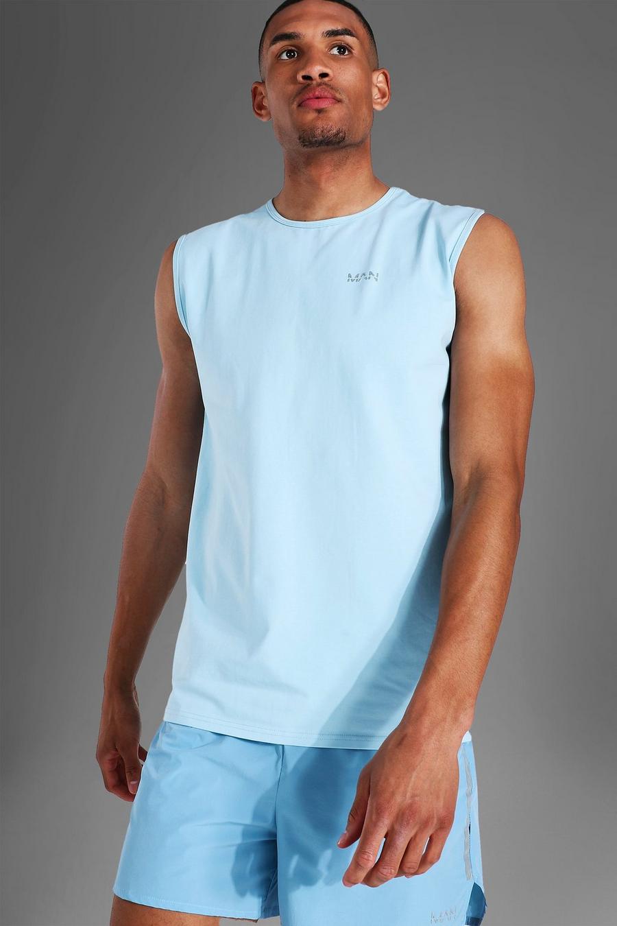 Light blue Tall Luxe Man Active Tank Top image number 1