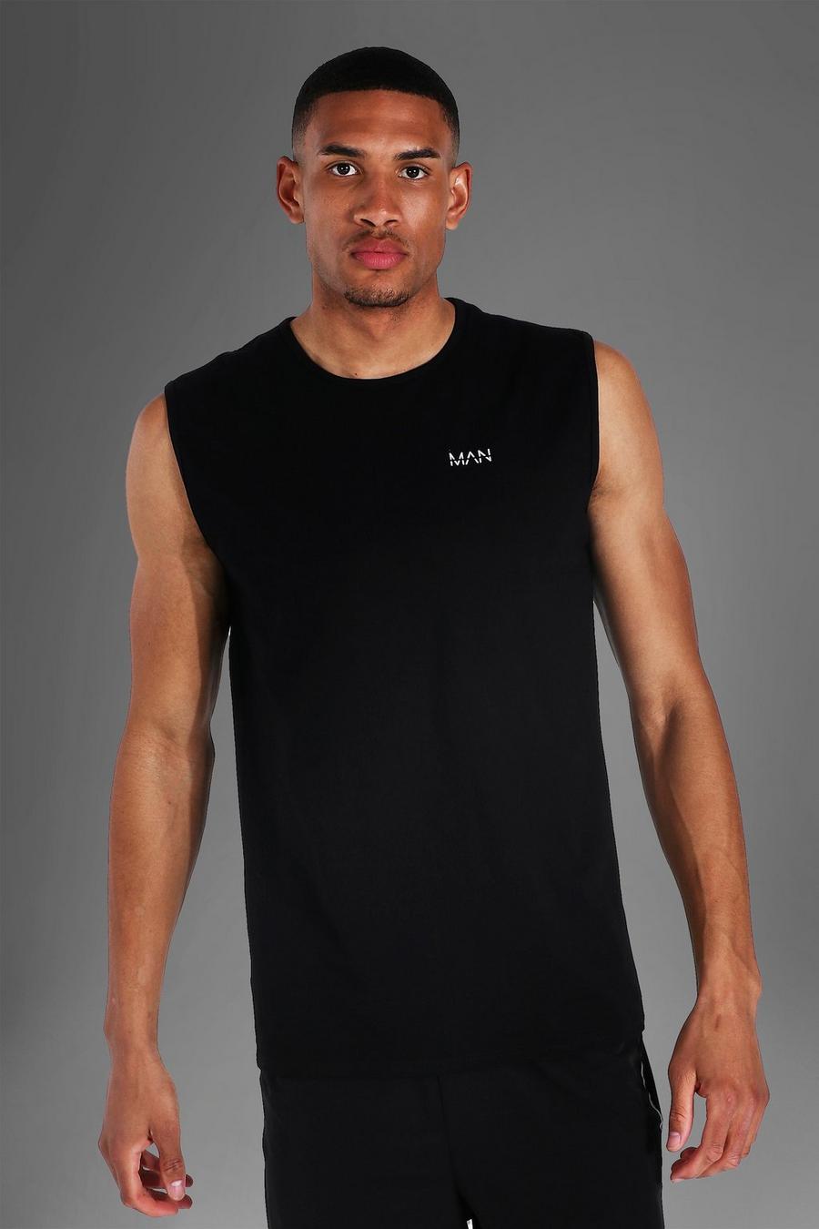 Black Tall Luxe Man Active Tank Top image number 1