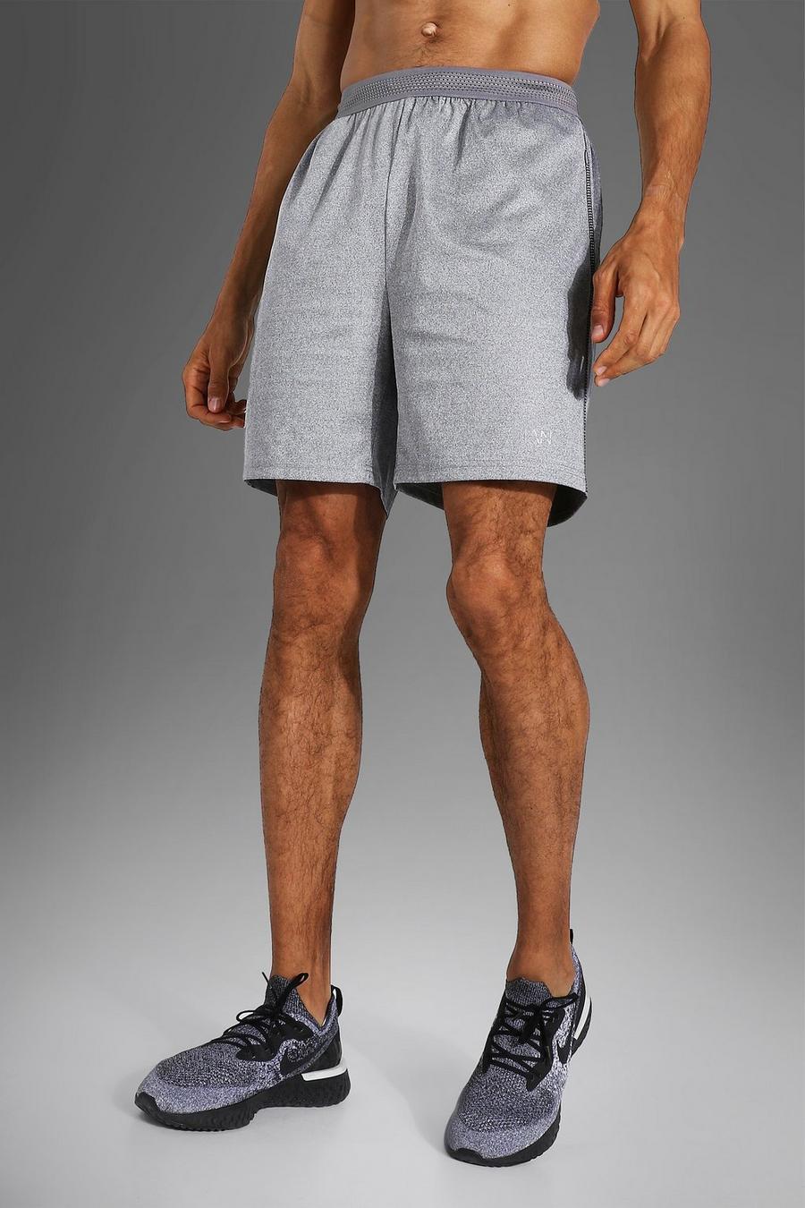 Grey Tall - MAN Active Shorts med kontrastsömmar image number 1
