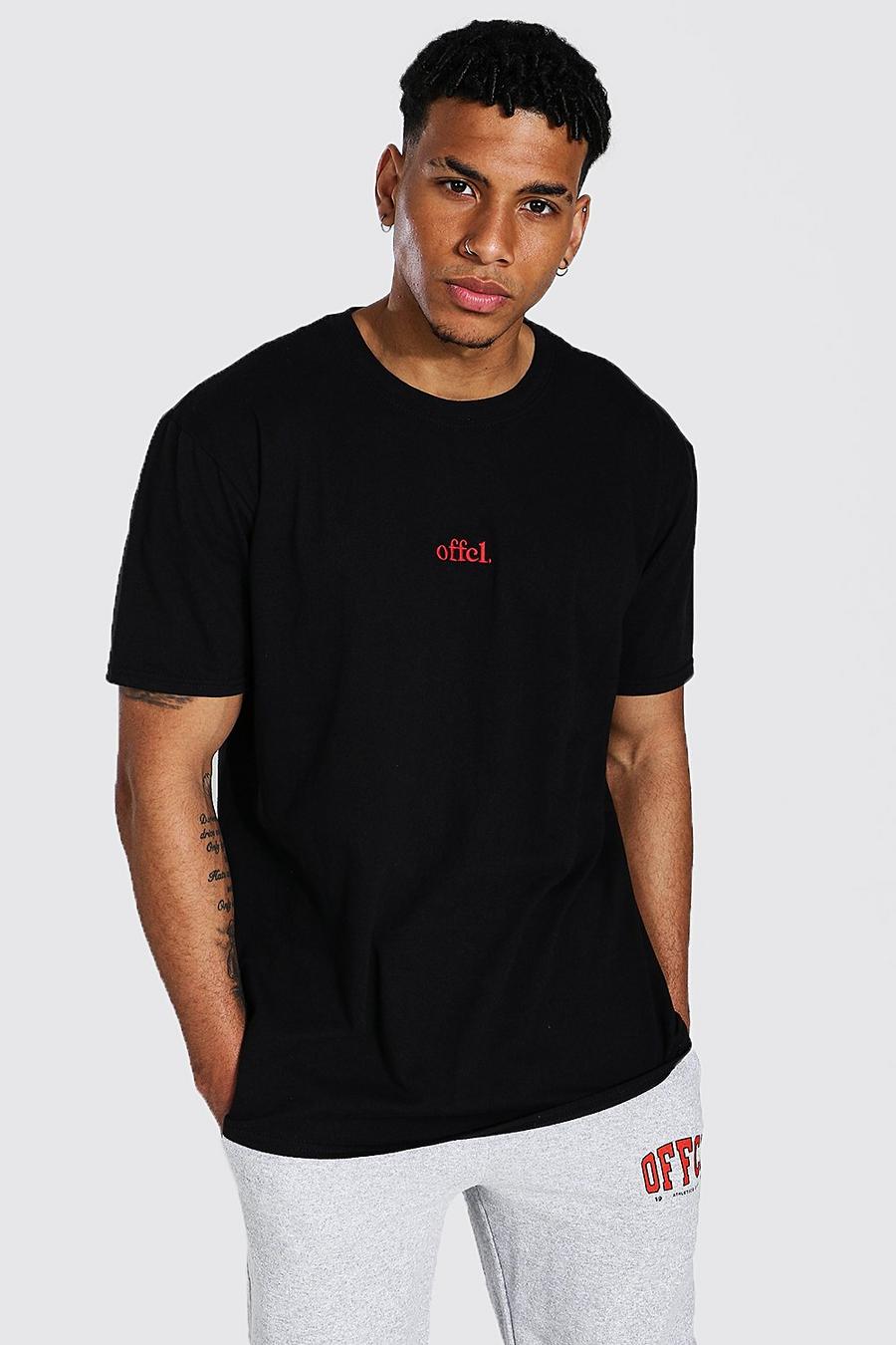 Black Oversized Offcl T-Shirt image number 1