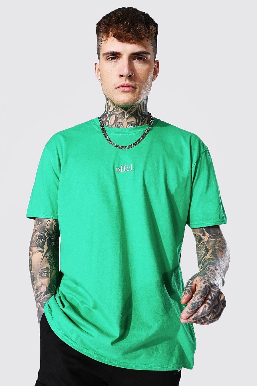 Green Oversized Offcl T-shirt image number 1