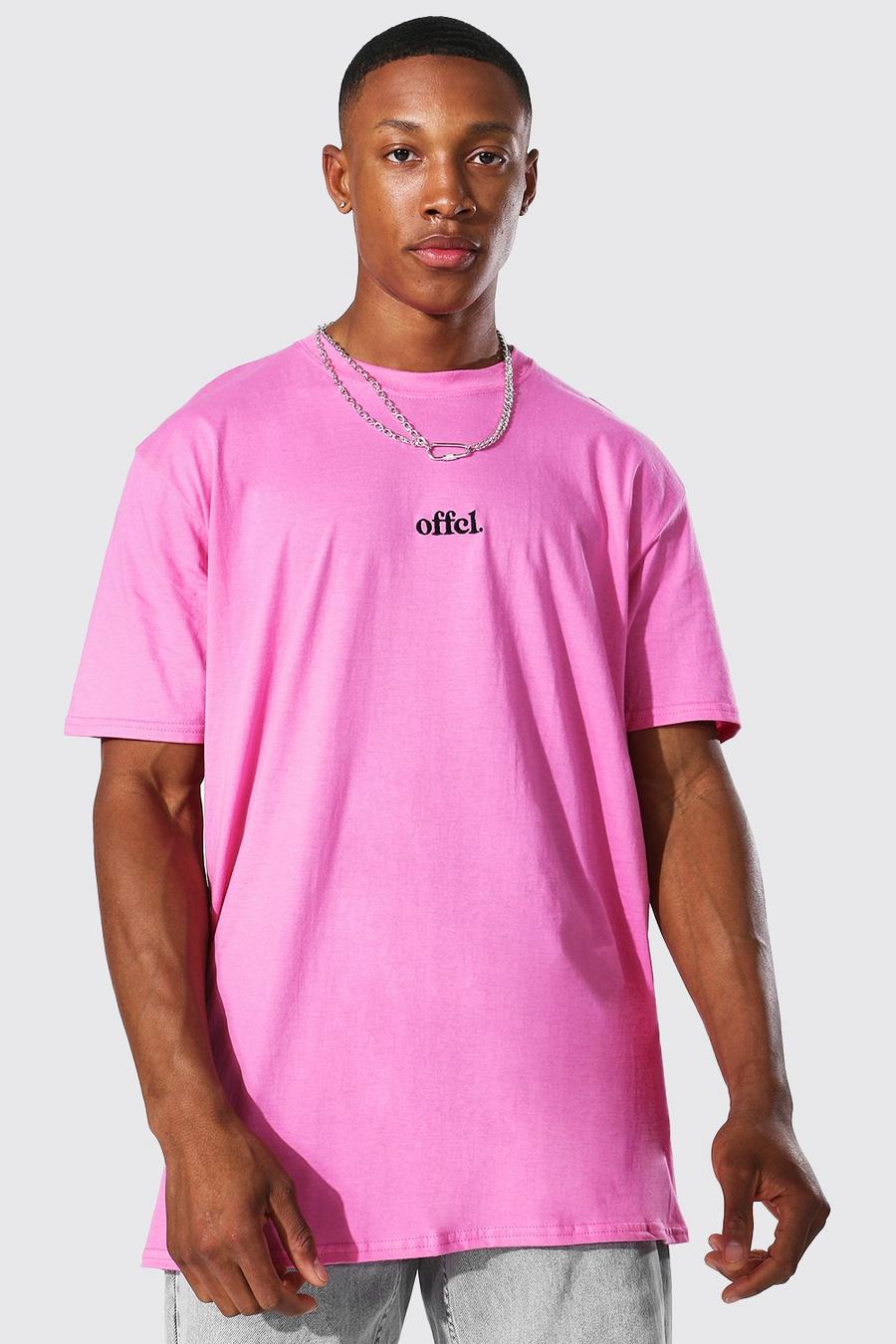 Übergroßes Offcl T-Shirt, Hellrosa image number 1