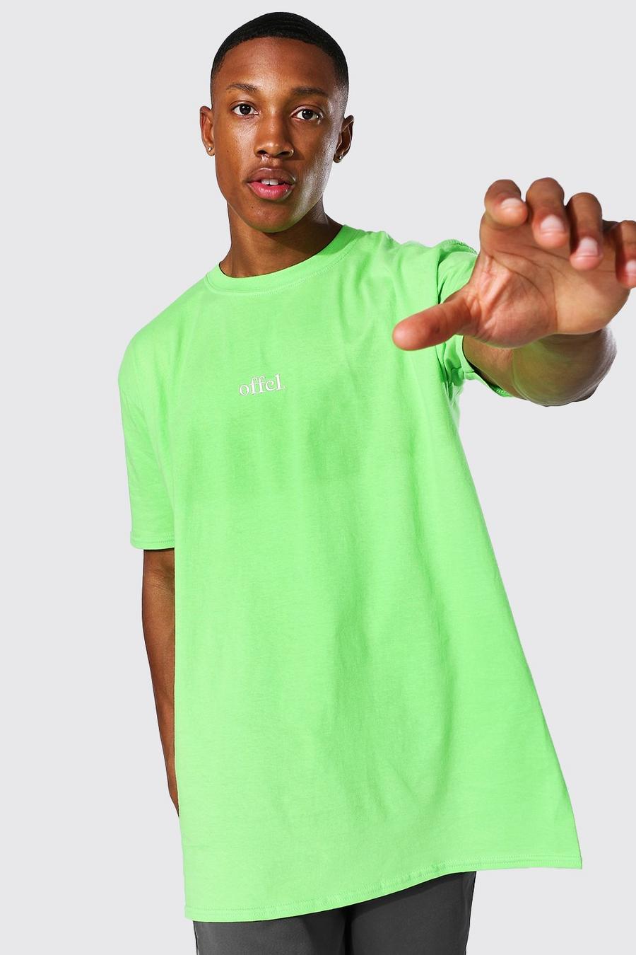 Übergroßes Offcl T-Shirt, Limettengrün image number 1