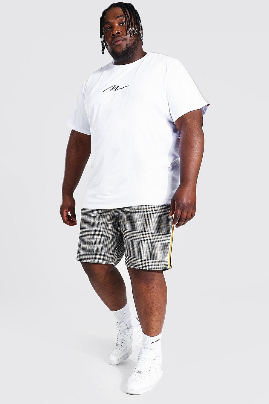 Grande taille - T-shirt et short jacquard - MAN, Mustard image number 1