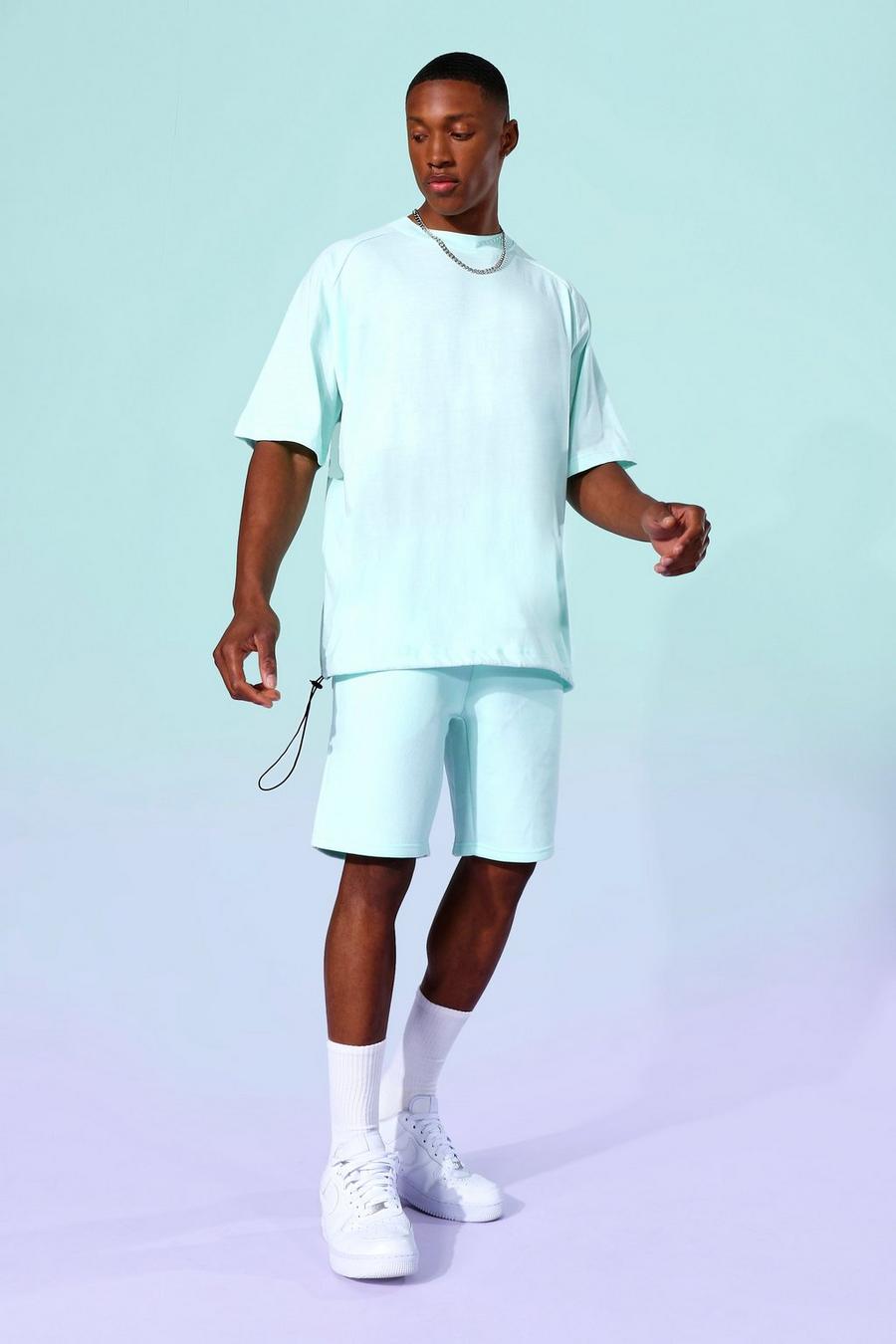 Mint Oversized T-Shirt En Shorts Set image number 1
