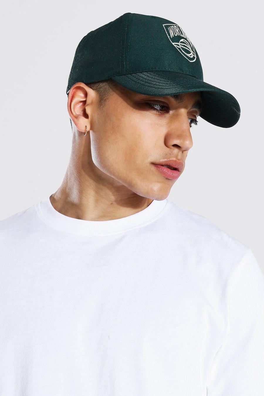 ירוק כובע מצחייה עם רקמת Worldwide image number 1