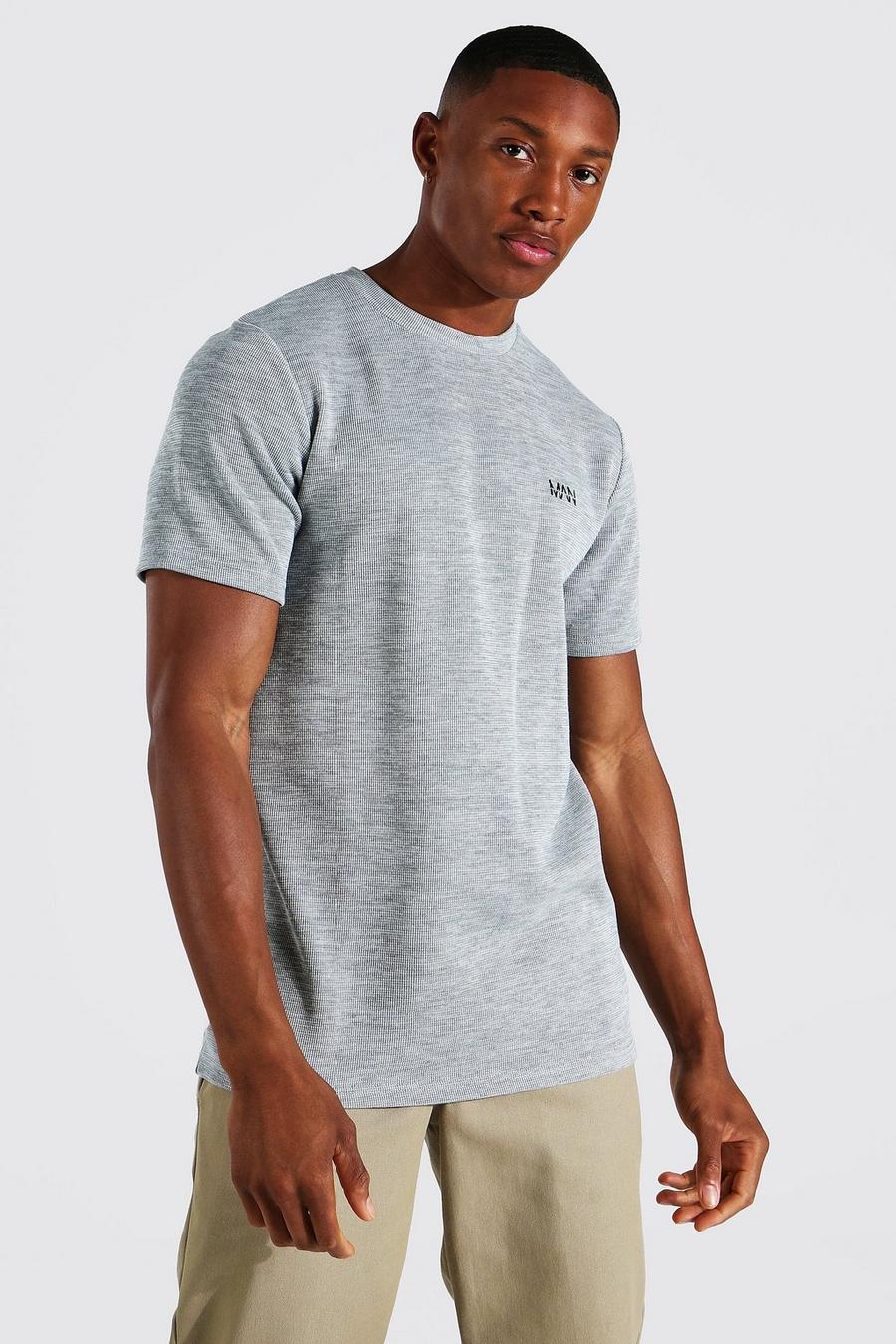 Light grey Original Man Slim Fit Jacquard T-shirt image number 1