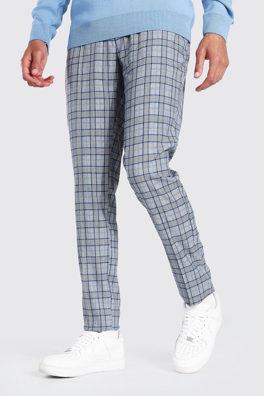 Grey Tall Skinny Smart Check Trouser image number 1