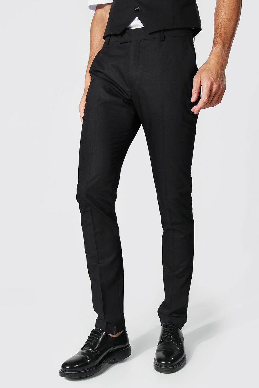 שחור nero מכנסי סקיני אלגנטיים לגברים גבוהים