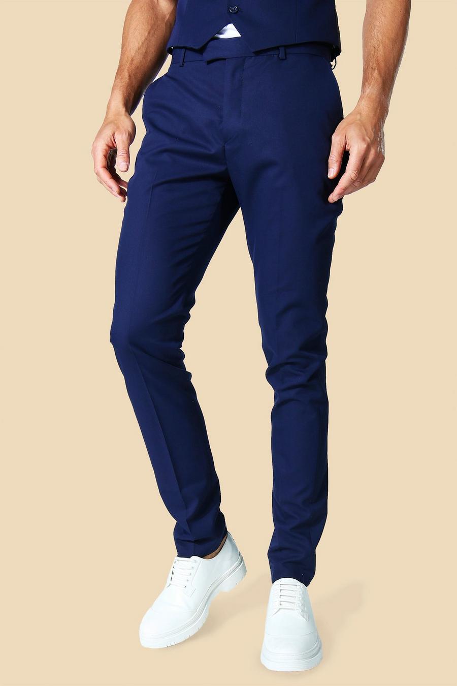 Navy Tall Skinny Smart Pants image number 1